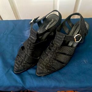 Jeffrey Campbell Angora bootie sandal. Black, women’s size 11